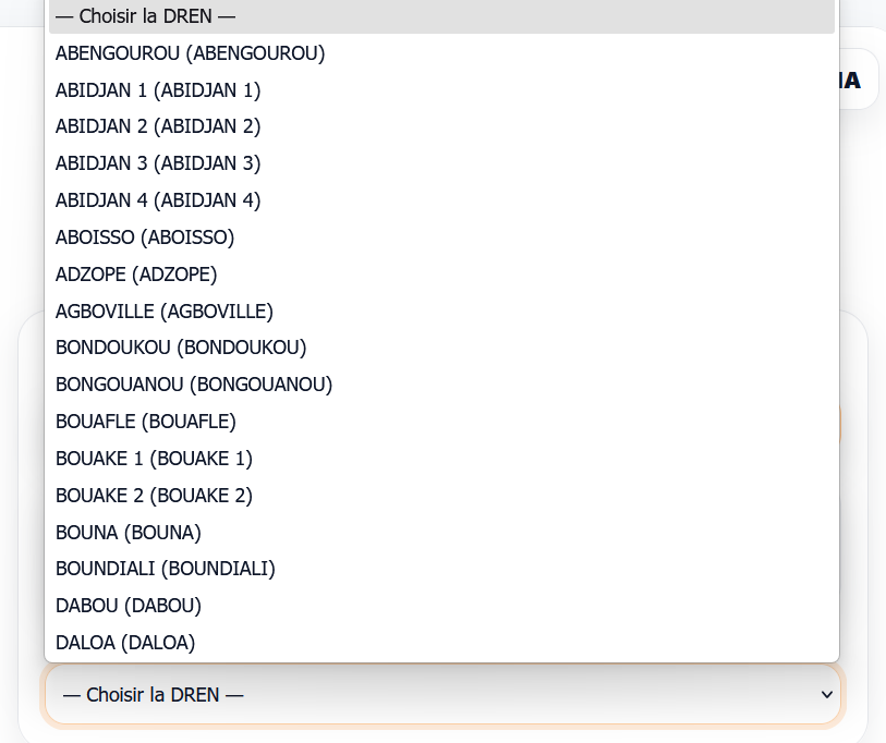 Choix DREN